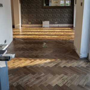 Berlin 14/3 x 90mm Deep Smoked Oak Herringbone Engineered Wood Flooring