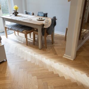 Berlin 14/3 x 90mm Oak Natural Brushed & Oiled Herringbone Engineered Wood Flooring