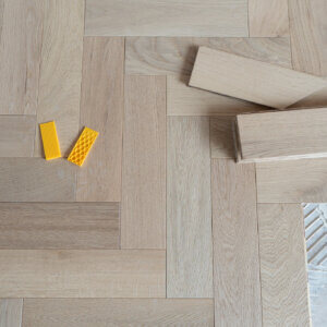 Berlin 14/3 x 90mm Oak Invisible Oiled Herringbone Engineered Wood Flooring