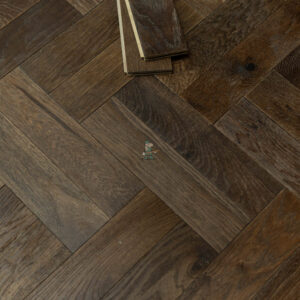 Riviera 14/3 x 90mm Smoky Brushed Oak Herringbone Engineered Wood Flooring