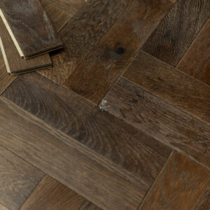 Riviera 14/3 x 90mm Smoky Brushed Oak Herringbone Engineered Wood Flooring