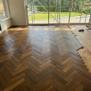 Riviera 14/3 x 90mm Double Smoked Oak Herringbone Engineered Wood Flooring