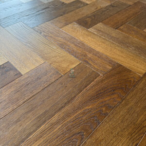 Riviera 14/3 x 90mm Double Smoked Oak Herringbone Engineered Wood Flooring