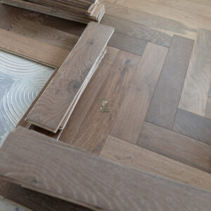 Atlanta 14/2 x 90mm Infused Grey Oak Herringbone Engineered Flooring