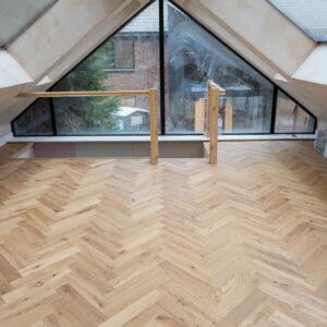 Atlanta 14/2 x 90mm Natural Brushed Oak Herringbone Engineered Flooring