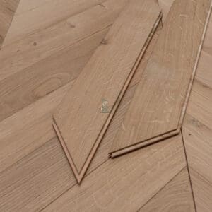 Raw 14/3 x 90mm Unfinished Chevron Engineered Wood Flooring