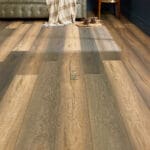 Salamanca Oak 4V Groove Laminate Flooring with a rich dark oak finish.