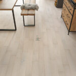 White Oak Engineered Wood Flooring with a white tone, featuring a wood grain texture and UV oiled finish